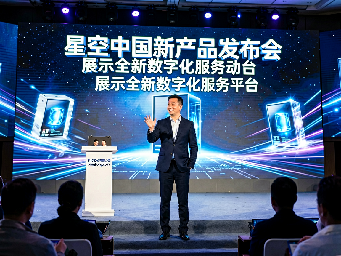 星空中国新产品发布会，展示全新数字化服务平台界面